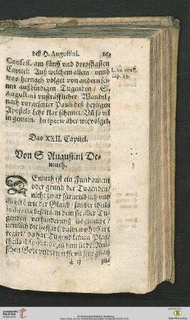 Das XXII. Capitel