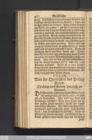 CCLIX. Von der Herrlichkeit des Predig-Amts. Nichtig auff Erden, herrlich im Himmel.