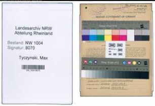 Entnazifizierung Max Tyczynski , geb. 24.12.1908 (Techn.Zeichner)