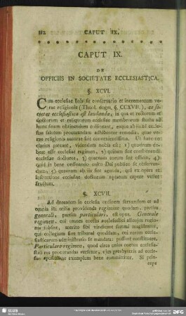 Caput IX. De Officiis In Societate Ecclesiastica