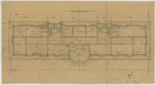 Fischer, Theodor; Lindenberg / Allgäu (Bayern); Haushaltungsschule mit Ökonomiegebäude und Kapelle - Vorprojekt (Grundriss DG)