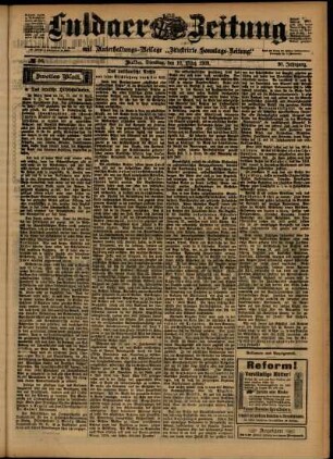 Zweite Ausgabe vom Dienstag, den 10. März 1903.