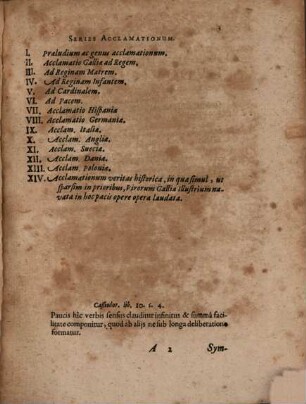 Acclamationes anniversariae de pace orbi reddita Christiano et regio firmata connubio