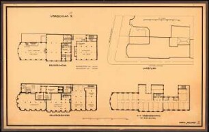 Geschäftshaus am Kemperplatz, Berlin-Tiergarten: Grundrisse, Lageplan (Vorschlag 2)
