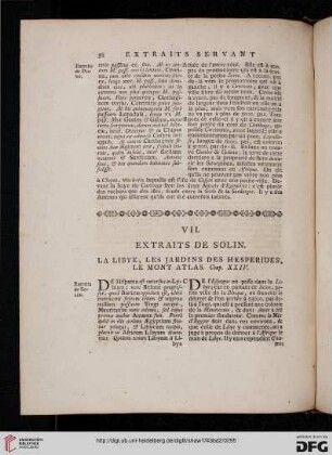 VII: Extraits de Solin