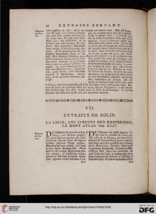 VII: Extraits de Solin