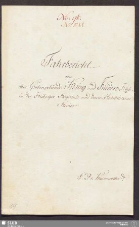 Fahrbericht von dem Grubengebäude Krieg und Frieden Fdgb. in der Freiberger Bergamts und deren Halsbrückner Revier - 17.6992 4.