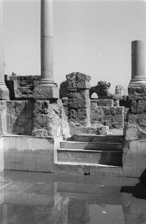Ruinen von Leptis Magna : Blick auf die Ruinen von Leptis Magna