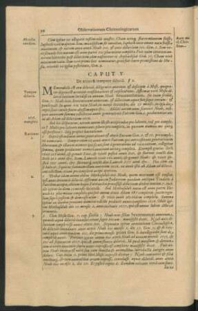 Caput V. De anno & tempore diluvii.