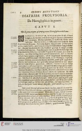 Diatribe Prolvsoria: De Hieroglyphicis in genere