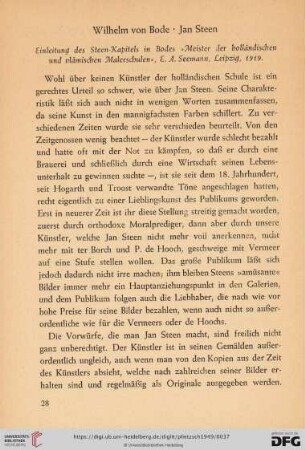 Wilhelm von Bode. Jan Steen