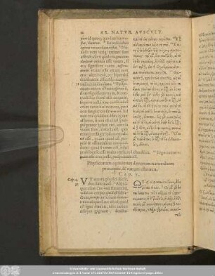 Physicorum opiniones de rerum naturalium principiis, & earum examen. Cap. V.