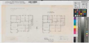 Warendorf (Warendorf) Gymnasium Laurentianum Direktorenwohnung Umbauten Süd- und Nordansicht 1961 1 : 100 30 x 57 Pause Regierung Münster Nr. 34093