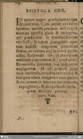 Epistola CXIII.