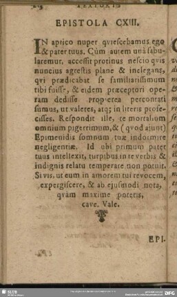 Epistola CXIII.