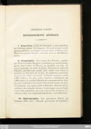 II. Orographie.