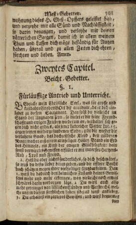 Zweytes Capitel. Beicht-Gebetter.