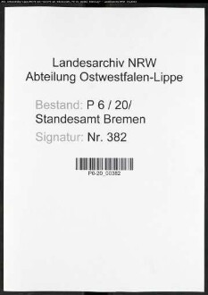 Sterberegister Standesamt Bremen