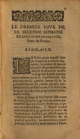 La seconde sepmaine