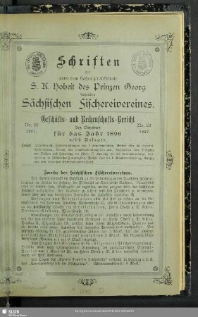 Zwecke des Sächsischen Fischereivereines