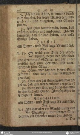 [Am Sonn- und Festtage Trinitatis]