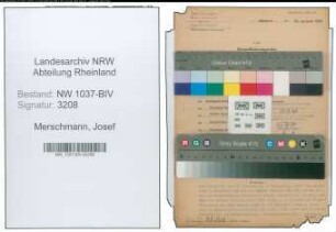Entnazifizierung Josef Merschmann , geb. 09.11.1901 (Angestellter)