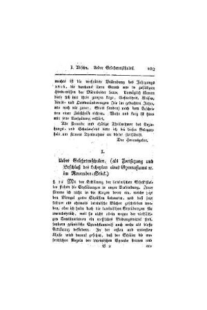 Ueber Gelehrtenschulen, (als Fortsetzung und Beschluß des Lehrplan eines Gymnasiums etc. im November - Stück)