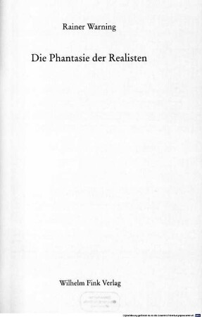 Die Phantasie der Realisten