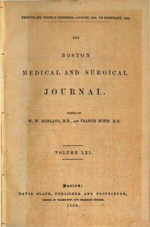 Boston medical and surgical journal. 61, 61. 1860