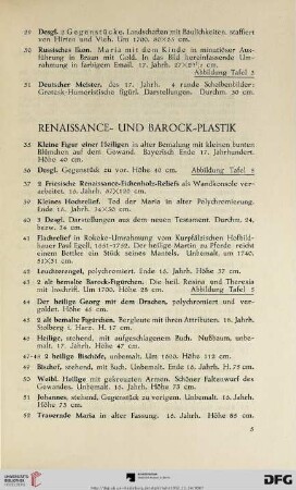 Renaissance- und Barock-Plastik (Nr. 35-54)