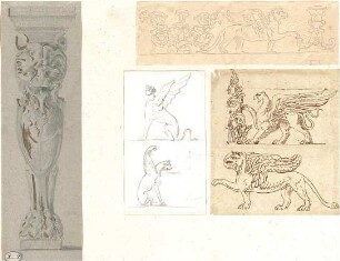 Lange, Ludwig; Lange - Archiv: I.5 Griechisch-römischer Stil - Tierfiguren, u. a. Greife (Ansichten)