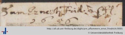 [Provenienz]: Pflummern, Ernst Friedrich von