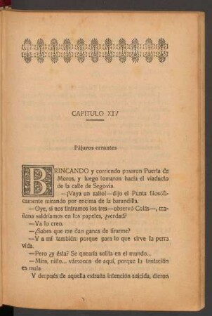 Capítulo XIV - Pájaros errantes