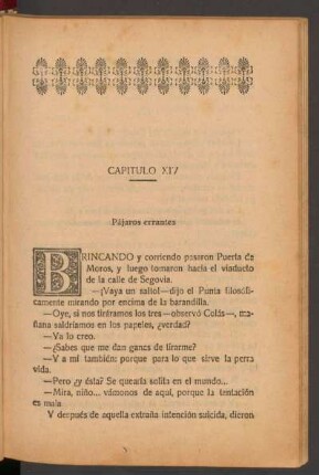 Capítulo XIV - Pájaros errantes