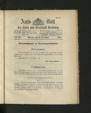 No. 187. 21. Dezember. 1902.