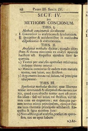 Sect IV. De methodis concionum.