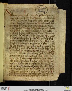 [Hermann von Fritzlar:] Heiligenleben (Fragment)