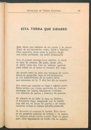 Está tierra que siembro