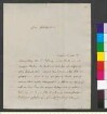 Brief von Alton, Eduard Joseph d' an Goethe, Johann Wolfgang von