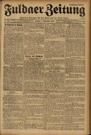 Ausgabe vom Freitag, den 07. Dezember 1923.