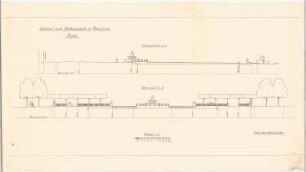 Rathausplatz, Remscheid: Profile: Längsschnitt, Querschnitt 1:100