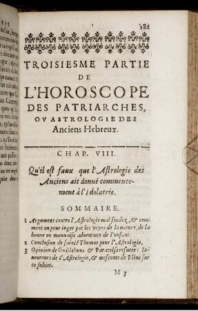 Troisiesme Partie ... Anciens Hebreux.