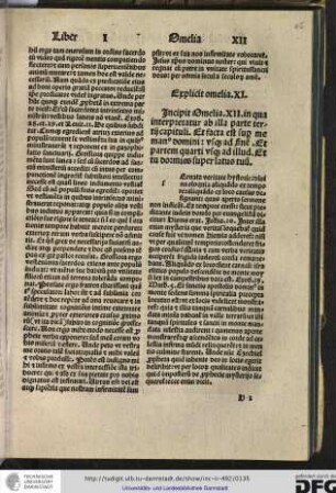 Incipit omelia XII, in qua interpretatur ab illa parte tertii capituli: et facta est... usque ad finem...: et tu dormies...