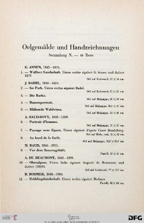 Ölgemälde und Handzeichnungen (Nr. 1-104)