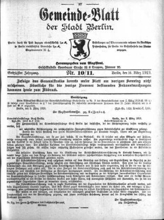 1919,10: Nr. 10/11, 16. März 1919