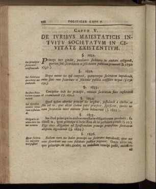 Caput V. De Iuribus Maiestaticis Intuitu Societatum In Civitate Existentium