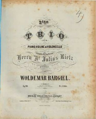 2. Trio für Piano, Violine & Violoncello