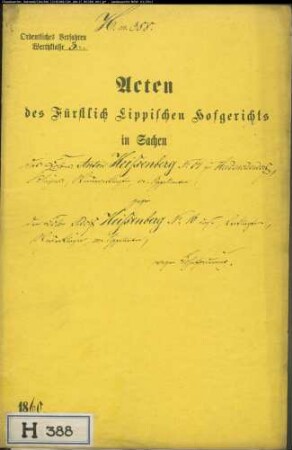 Heißenberg Nr. 64 in Heidenoldendorf gegen Heißenberg, Adolf Nr. 16 in Heidenoldendorf - Lohnforderung
