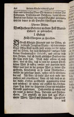 646-668, Vierter Absatz. I. Gebett - VII. Gebett; Kurtze Tag-Zeiten; Litaney