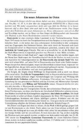 Ein neues Johanneum im Osten
